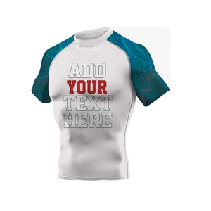 Men Rash Guard Compression Shirt OEM ODM Custom Manufacturer UV Protection Swim <b>Surf</b> Wear - Product Image 3