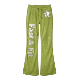 2027 Collection New Design Cheap Price Winter Regular Fit Street Wear <b>Women</b> <b>Flare</b> Pants Made In Pakistan - Product Image 4