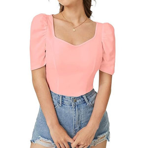 T-shirt court d'été pour femme - Style urbain décontracté moderne 100 % coton écologique et respirant Coupe confortable - Product Image 1