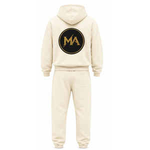 Ensemble de survêtement à capuche Peach 100% coton avec fermeture éclair intégrale, poche avant et patch brodé appliqué 480 g/m² - Product Image 6