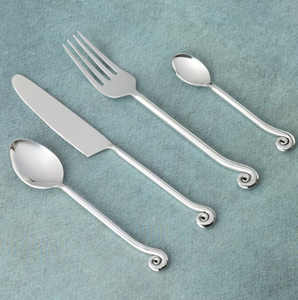 Ensemble de couverts élégants en acier inoxydable avec manche à pointe spirale, vaisselle de table, fournisseur en gros - Product Image 4