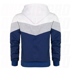 Mens Casual Pullover Hoodie Color Block Patchwork Sweatshirt Long Sleeve Fleece Hoodie with Pockets Comfortable Loose Fit - Product Image 4