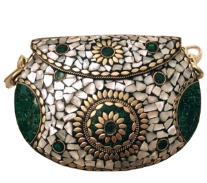 Bolso de Mano Portátil de Moda para Mujer, con Chips Metálicos, para Fiestas Nocturnas, Hecho a Mano, Estilo Bohemio, Personalizable - Product Image 5