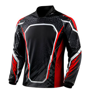 Camiseta Deportiva Sublimada de Manga Larga para Hombre, Cuello Alto, Absorbe la Humedad, Color Sólido, 140g, Poliéster, Todas las Temporadas, Personalizable para Equipos - Product Image 2