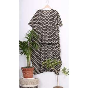 Indian Handmade Vintage 100% Cotton Long Beach maxi <b>Kaftan</b> Dress One Size Caftan Free Size <b>Kaftan</b> Gift For Her - Product Image 4