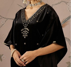 Fashionable Kaftan Abaya Handmade Moroccan Arabian kaftan Dress Long Sleeve Polyester Regular Fit Casual Evening Party Flared - Product Image 3