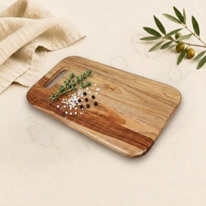 Planche à découper en bois d'acacia artisanale de qualité supérieure avec poignée intégrée, durable, antidérapante et écologique - Product Image 2