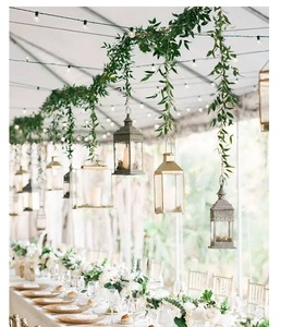 Decoración de Boda, Portavelas de Hierro de Estilo Moderno, Farol Ecológico, Decoración Navideña para el Hogar y Decoración de Mesa - Product Image 1