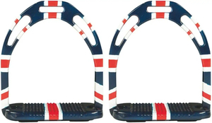 Paire d'étriers en aluminium avec construction solide, support antidérapant pour les pieds et protection de la cheville pour une équitation sûre - Product Image 4