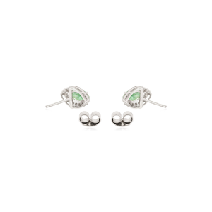 100% Authentic Marquise Cut <b>Emerald</b> & Round Diamond <b>Studs</b> Wholesale Earrings Women's Fine 925 Silver Jewelry - Product Image 6