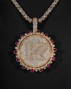 Pendentif Road Runner en Moissanite VVS taille ronde, en Argent 925, avec nom lettre serti de pierres, style Rapper Hip Hop, pour cadeaux - Product Image 1