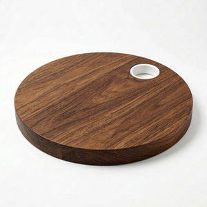 Tabla de cortar de madera premium Bela Artisan con asa de resina blanca integrada, resistente, apta para lavavajillas, 2.0 cm de grosor, para queso - Product Image 1