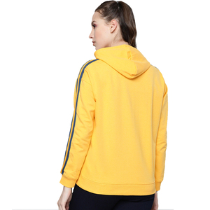 Sudadera con capucha amarilla para mujer con estampado de Minion y rayas laterales, sudadera informal con bolsillos, diseño de logotipo frontal, ropa de otoño - Product Image 5