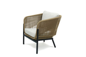 Venta caliente elegante sillón acogedor marco de metal con cojín de cuerda diseño moderno con mechones para el hogar muebles de sala de estar - Product Image 2