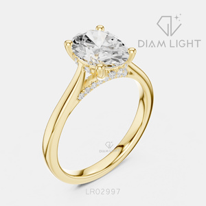 1.69CT Oval Cut Lab Grown Diamond <b>Ring</b> 14KT White Gold F+ Color VS+ Clarity IGI Certified Classic Engagement <b>Ring</b> - Product Image 6