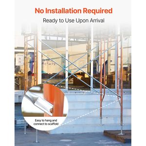 Set da 4 Supporti a X per Ponteggi in Acciaio al Carbonio Solido 6ft x 4ft, Parti di Sicurezza per Ponteggi e Scale - Product Image 3