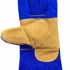 Guantes de Seguridad de Cuero de 14 Pulgadas con Puño Recto, Resistentes al Calor y a la Abrasión, Textura Lisa, Protección Anti-Calor - Product Image 4