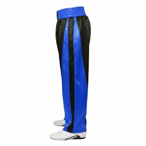 Pantalon d'entraînement MMA, pantalon de kickboxing, pantalon d'arts martiaux, panneau latéral bleu, haute flexibilité, satin, pantalon d'entraînement pour hommes, pantalon de sparring - Product Image 3