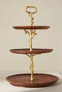 Vintage Style Embossed Metal <b>Cake</b> <b>Stand</b> with Floral Carving for Home and Wedding Decor - Product Image 5