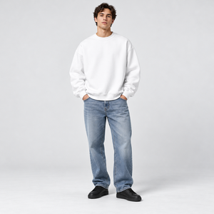 Sweat-shirt OEM pour homme, streetwear, en tissu éponge, coupe classique, vêtements de sport, tricot, fabricant, col montant, automne-hiver - Product Image 4