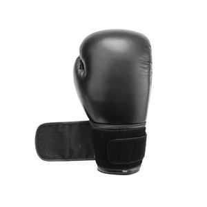Gants d'entraînement de boxe en cuir noir de haute qualité, respirants, à doigts entiers, anti-humidité, pour Muay Thai et Kickboxing, avec fermeture auto-agrippante - Product Image 2