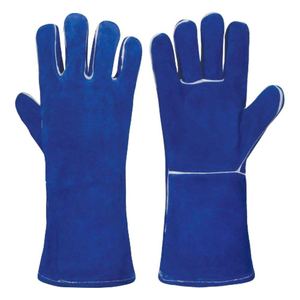 Guantes de Cuero Vacuno de Alta Calidad para Barbacoa, Resistentes al Calor y a las Chispas, Guantes de Protección Industrial para Bomberos - Product Image 1