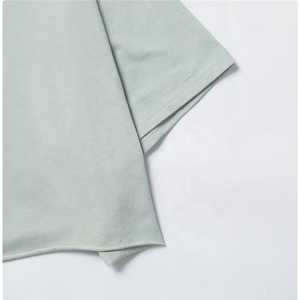 T-shirt court pour femme, col rond, manches courtes, coupe ample, couleur unie, vêtement décontracté d'été, broderie personnalisée du logo, jersey 100% coton - Product Image 4