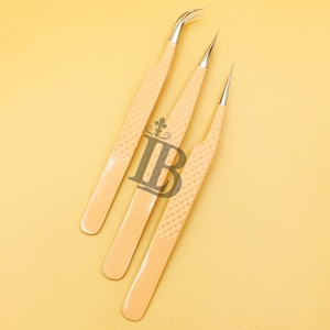 Pinzas de Estilo Personalizado, Pinzas de Extensión de Pestañas de Primera Calidad, Agarre Firme, Punta de Fibra de Visón, Pinzas de Acero Inoxidable - Product Image 4