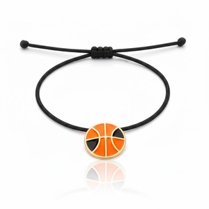 Regalos de recuerdo al por mayor, pulsera de cuerda con dije metálico personalizado con el logo del equipo de béisbol deportivo. - Product Image 4