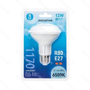 Bombilla Aigostar Led R80 E27 12W 6500K 1170 lúmenes luz blanca fría - Product Image 1
