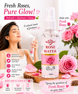 Poudre d'eau de rose aux herbes BHAMMAR 100g pour tous types de peau Soin écologique Liquide Épilation indolore Gujarat - Product Image 2