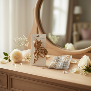 PINZAS Pince à cheveux en cristal rose 10 cm, accessoire de mode - Product Image 2