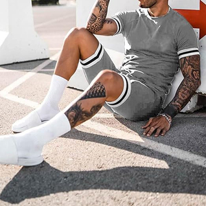 Custom Men <b>Set</b> Manufacturer 2 Piece Cotton T Shirt Cargo Shorts Summer OEM Bulk Private Label - Product Image 3