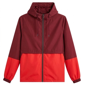 <b>Men's</b> Hooded Windproof <b>Jacket</b> Color Blocking Zipper Closure Casual Autumn Polyester Outerwear - Product Image 6