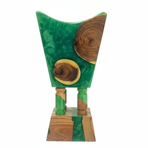 Handmade <b>Sandalwood</b> <b>Incense</b> Burner Green Resin Wood Inlay Artistic Design for Religious Aromatic Use All-Season Indian <b>Incense</b> - Product Image 1