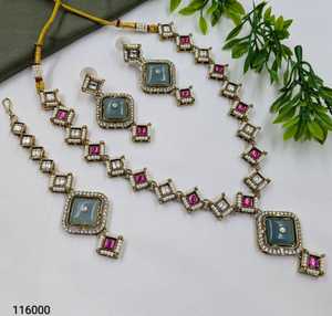High Quality Ethnic Zircon Silver Plated Brass Geometric Pearl Necklace Earring Ring <b>Set</b> Women's Wedding Jewelry - Product Image 1