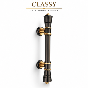 Manija de Puerta de Latón Negro Dorado de Estilo Europeo, Barra de Tracción para Entrada Principal, Herraje Duradero para Muebles - Product Image 1