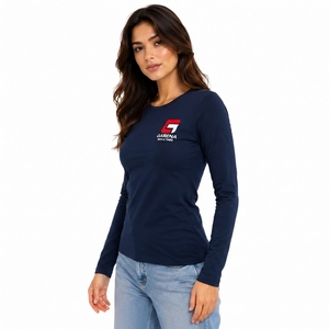 Camiseta de Manga Larga para Mujer de Alta Calidad, Ligera y Cómoda, Ropa de Estilo de Vida con Servicio OEM, Fabricante de Marca Personalizada - Product Image 3
