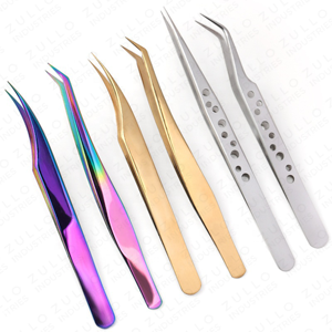 Gold Plated Eyelash Extension Tweezers Stainless Steel Volume Isolation <b>Lash</b> Tweezers Precision Beauty Tool <b>Kit</b> - Product Image 4