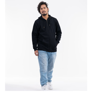 Sweat à capuche zippé pour homme, confortable, écologique, de qualité supérieure, en tissu polaire, logo frontal, respirant, confortable - Product Image 5