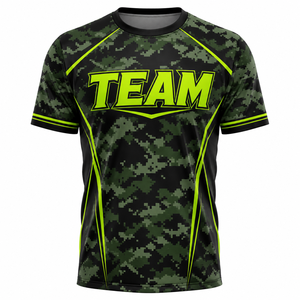 Camiseta Deportiva Personalizada de Camuflaje para Hombre, Sublimada, de Secado Rápido, Poliéster, con Logotipo Impreso en la Parte Delantera - Product Image 1