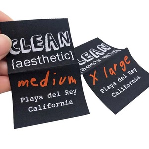 Etiquetas de Ropa Personalizadas de Alta Calidad, Etiquetas Tejidas con Logotipo de Marca, Impresas, para Coser en el Cuello, de Algodón, Poliéster y Seda, con Indicación de Talla - Product Image 6