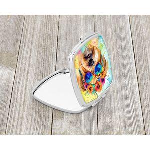 Cairn Terrier Hippie Dawg <b>Compact</b> Folding Handheld Makeup <b>Mirror</b> Decorative Travel Gift for Women and Girls Pocket Size - Product Image 2