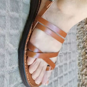 Sandalias de cuero marroquíes para mujer - hechas a mano - artesanía marroquí de calidad - Product Image 1