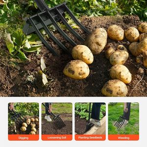Forcone da Giardinaggio con Manico per Fieno e Patate, Attrezzi Essenziali per il Giardino - Product Image 3