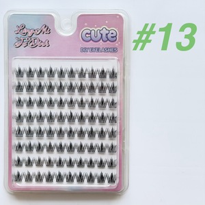 No-Glue Self-Adhesive Synthetic Hair Fiber Lashes Natural Clusters Doll Eyes 8 Rows Semi-Hand Made Easy Apply Reusable 8 Pairs - Product Image 2