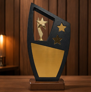 Trophée en bois gravé au laser de luxe, récompenses d'entreprise pour la reconnaissance des employés, programmes de reconnaissance des réalisations professionnelles - Product Image 3