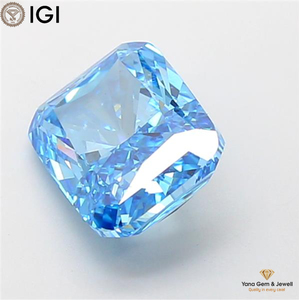 เพชรทรงคุชชั่น 5.00 กะรัต รับรองโดย IGI เพชร CVD ที่เพาะเลี้ยงในห้องปฏิบัติการ ความสะอาดระดับ VS2 สีฟ้าสดใส สำหรับคอลเลกชันเครื่องประดับในฝัน - Product Image 6