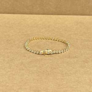 Pulsera de 14 Quilates con Piedra Natural, Elegante Joyería de Diamantes Cultivados en Laboratorio para Mujer, Regalo Perfecto, Diseño de Lujo - Product Image 5