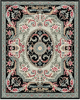Tapis de salon personnalisé, marron turquoise, motif floral, tufté à la main, antidérapant